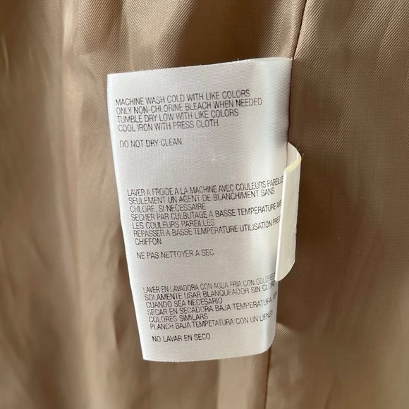 MICHAEL Michael Kors classic khaki rain trench coat water resistant S - Picture 16 of 16